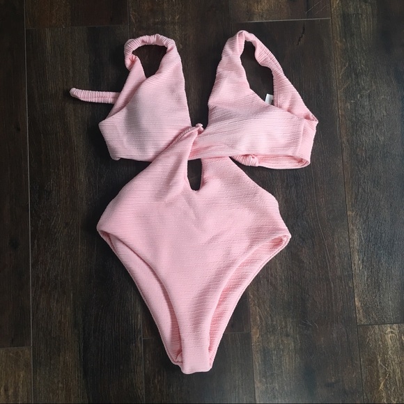 cupshe pink one piece